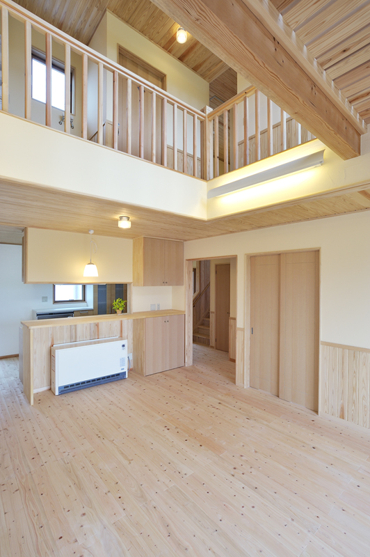 屋根断熱ならではの、大きな空間