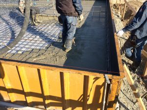 コンクリート打設しました。