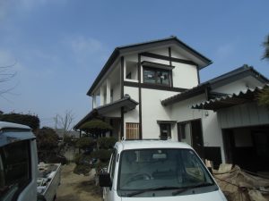 中居町の断熱・耐震改修　外部です。