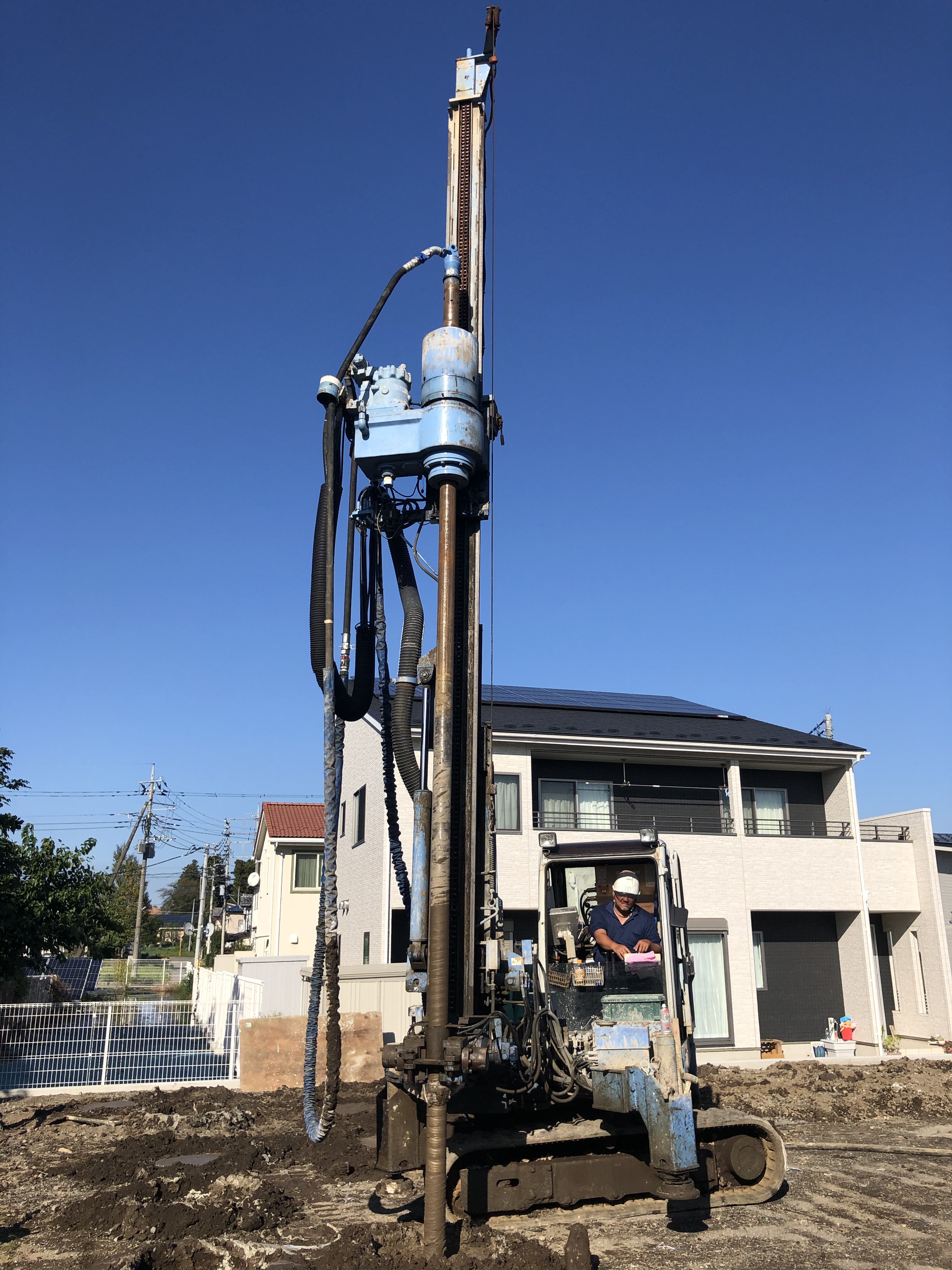 地盤改良工事。