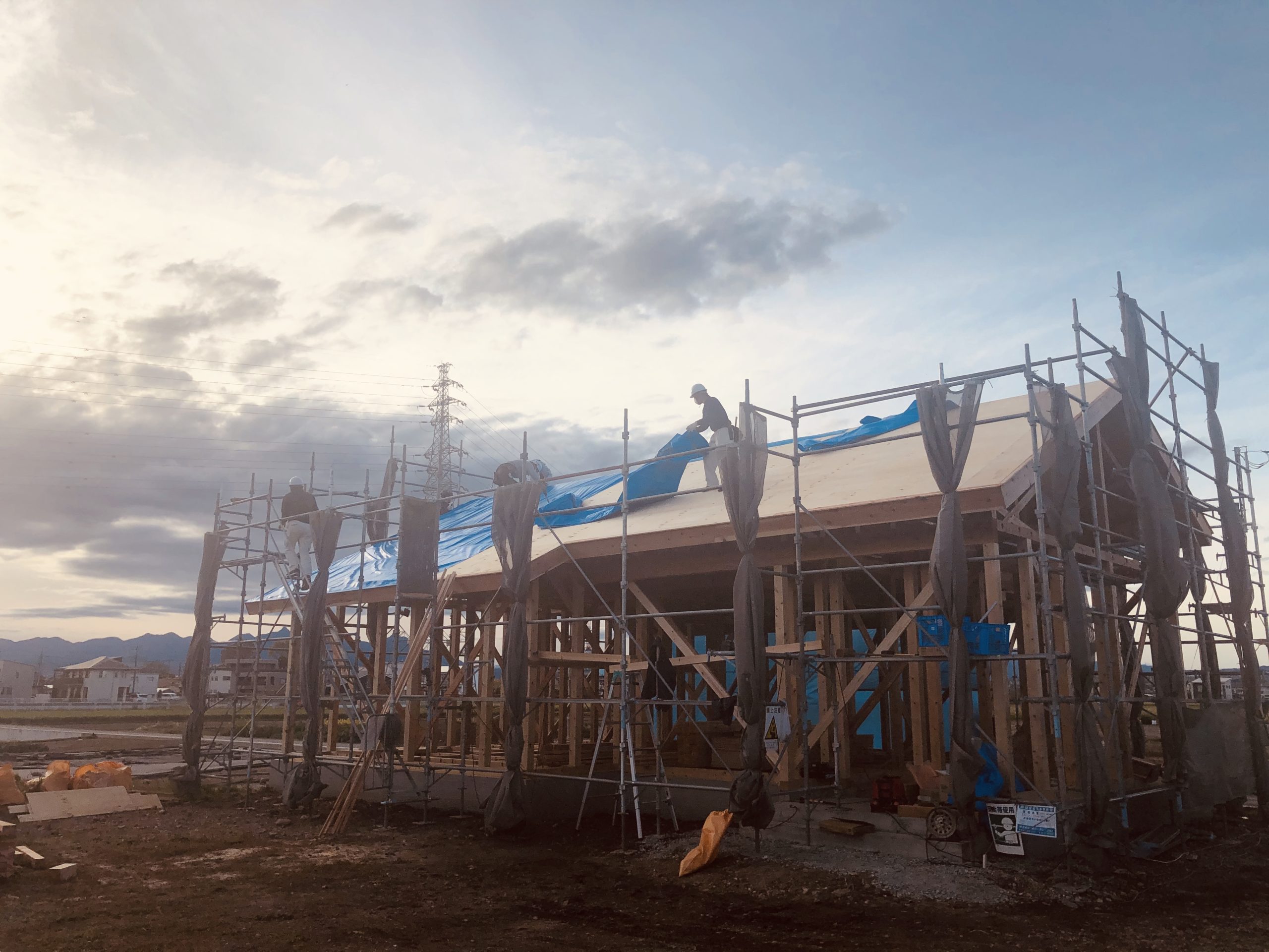 本日上棟致しました。