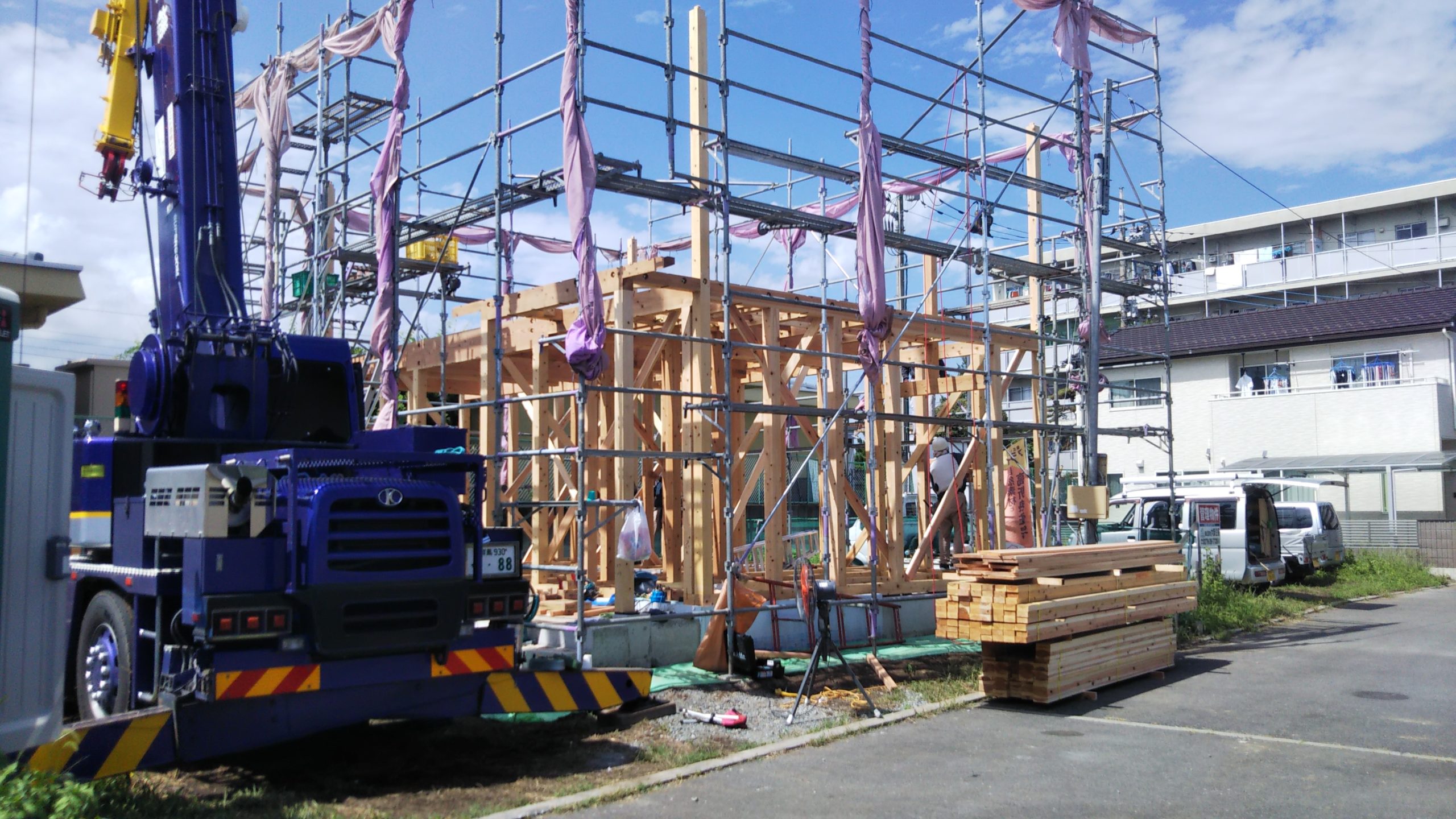 上棟しました。